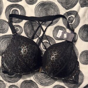Cacique Black Lace Bra with Adjustable Straps